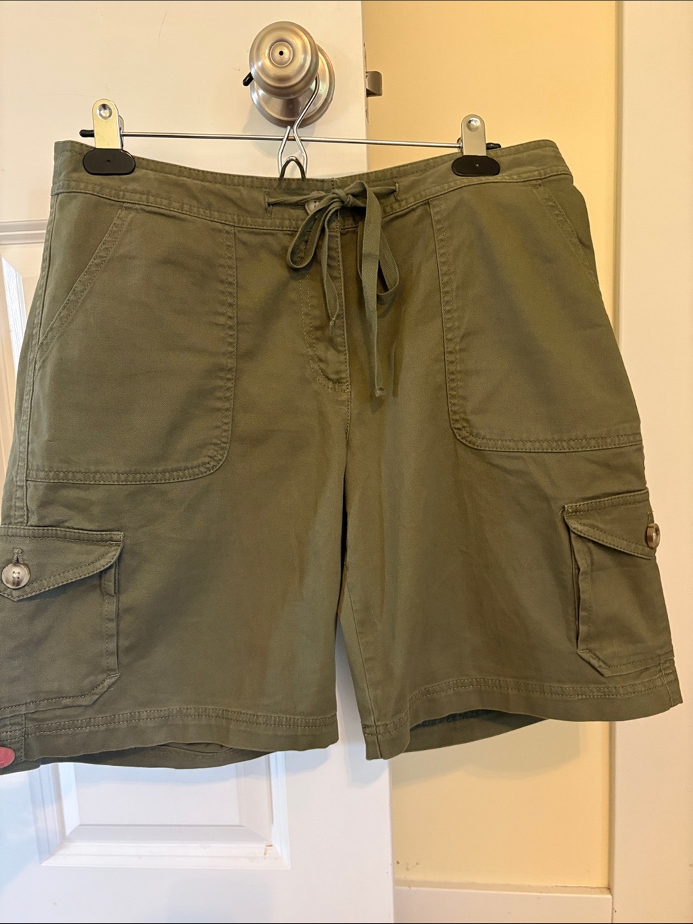 L.L. Bean Olive Green Women's Cargo Shorts